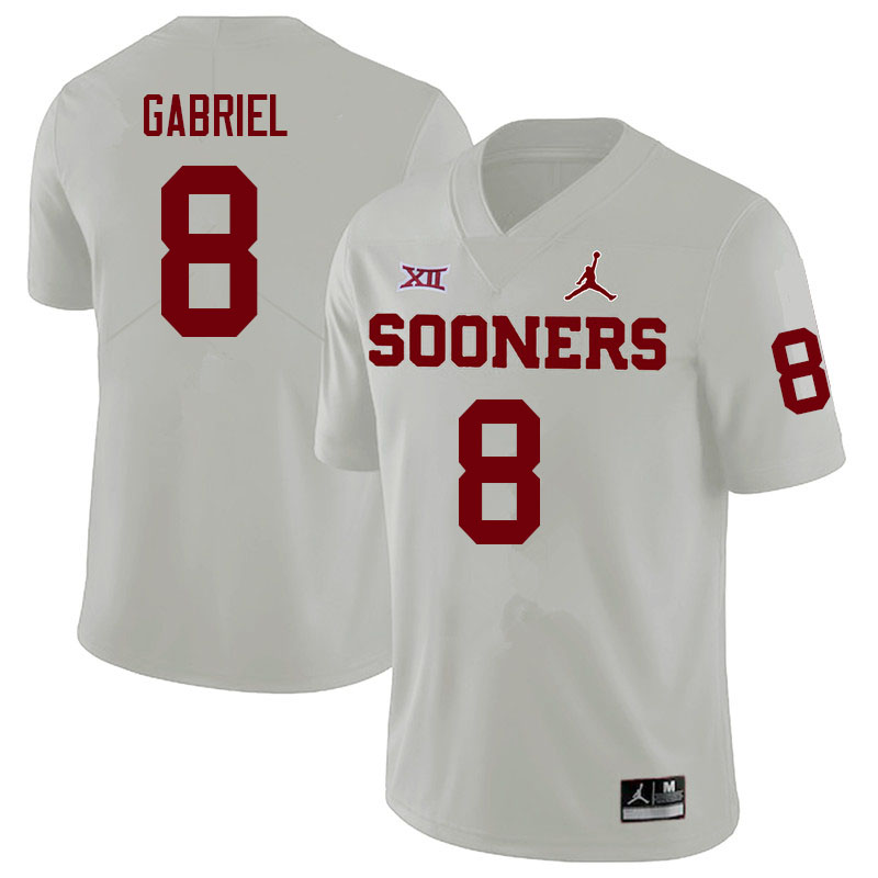 Oklahoma Sooners #8 Dillon Gabriel College Football Jerseys Sale-White